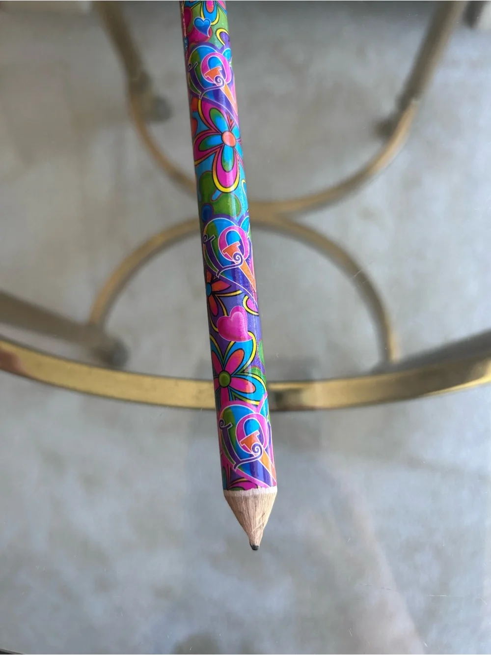 Vintage Lisa Frank Flower Power Jumbo Pencil